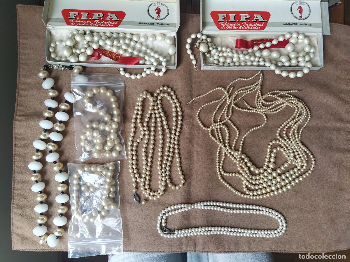 Joyeria: Lote 14 collares de perlas para reparar - Foto 1