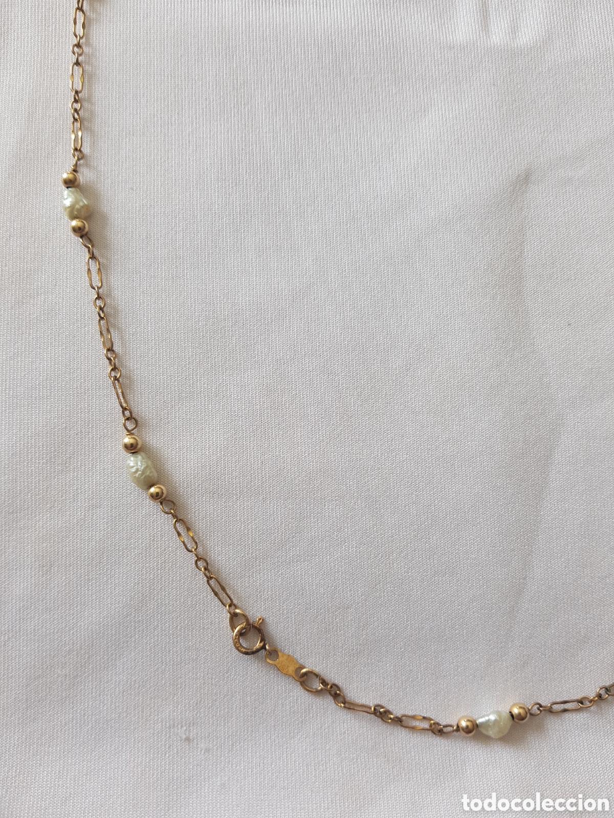 Joyeria: Gargantilla dorada con perlitas - Foto 2