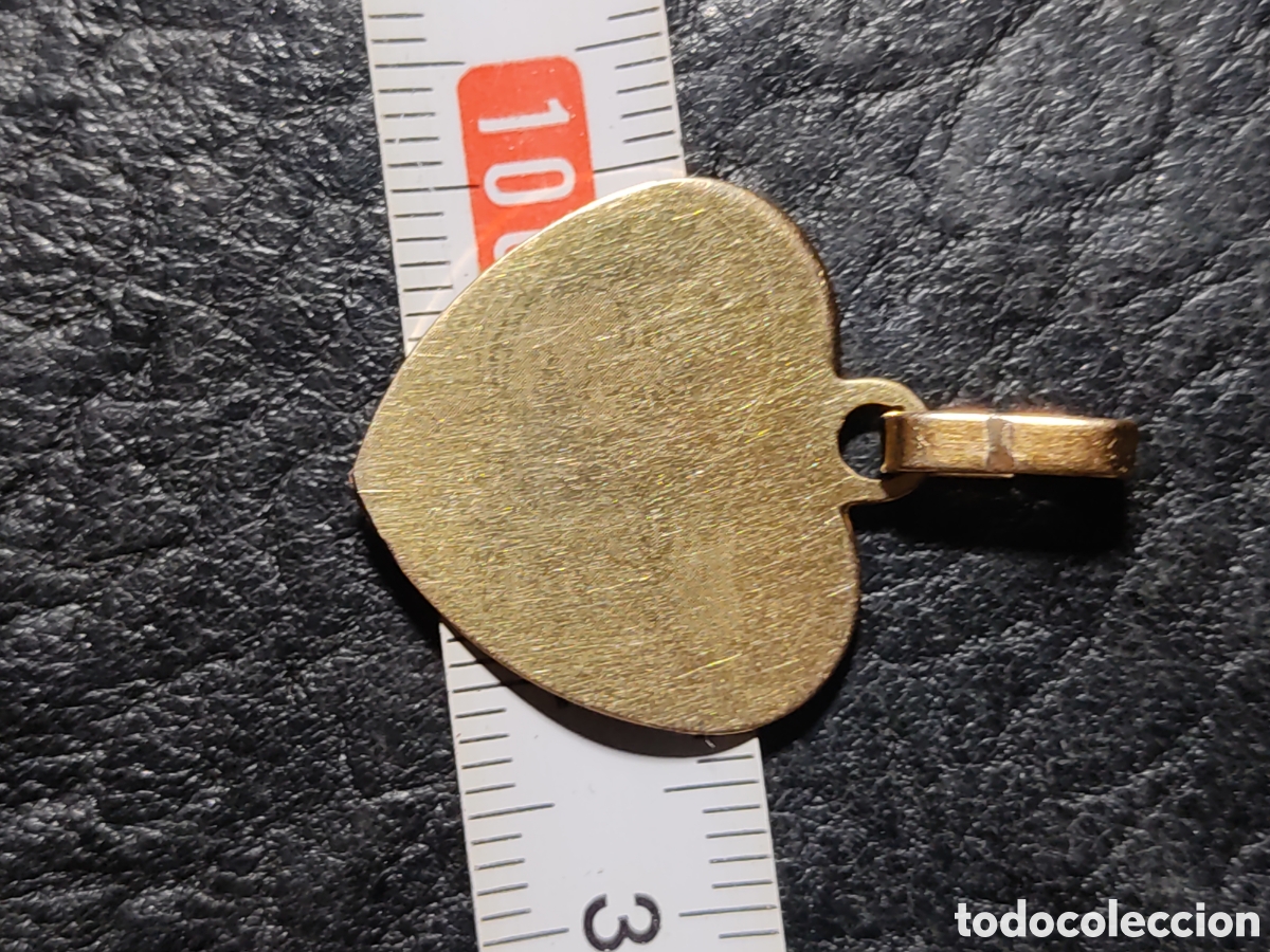 Joyeria: Colgante chapa coraz&oacute;n dorado. - Foto 2