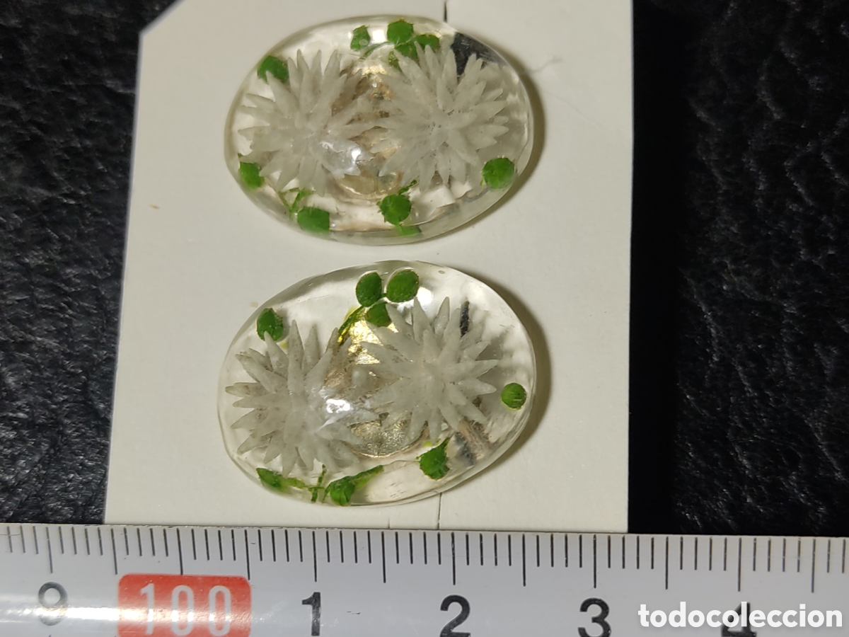 Joyeria: Pendientes Art Deco de Lucite con flor - Foto 4