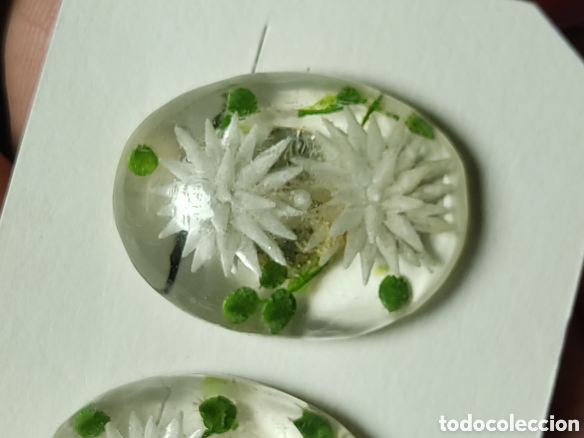 Joyeria: Pendientes Art Deco de Lucite con flor - Foto 6