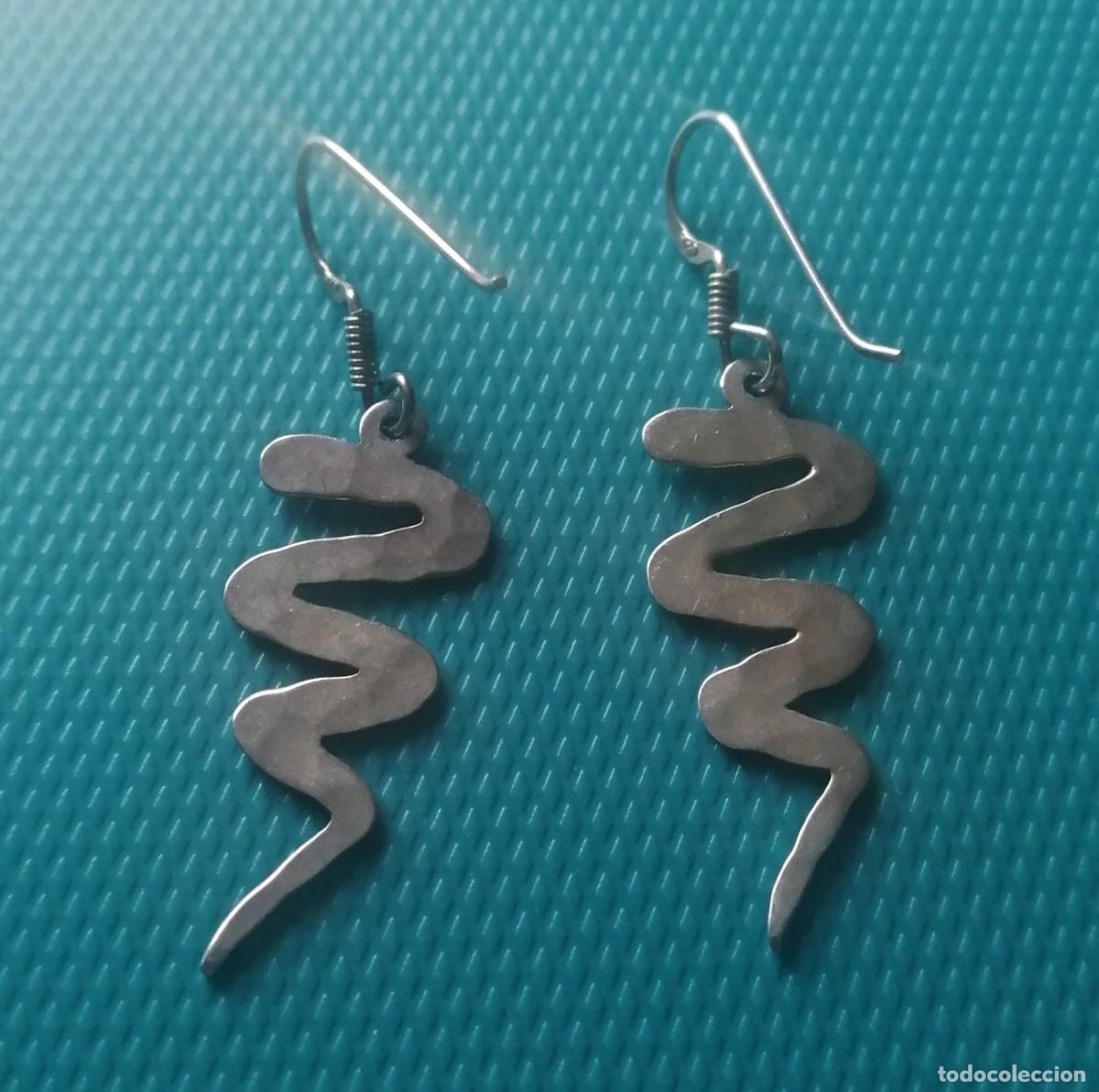 Joyeria: BONITO PAR DE PENDIENTES DE PLATA - 033PUJ - Foto 1