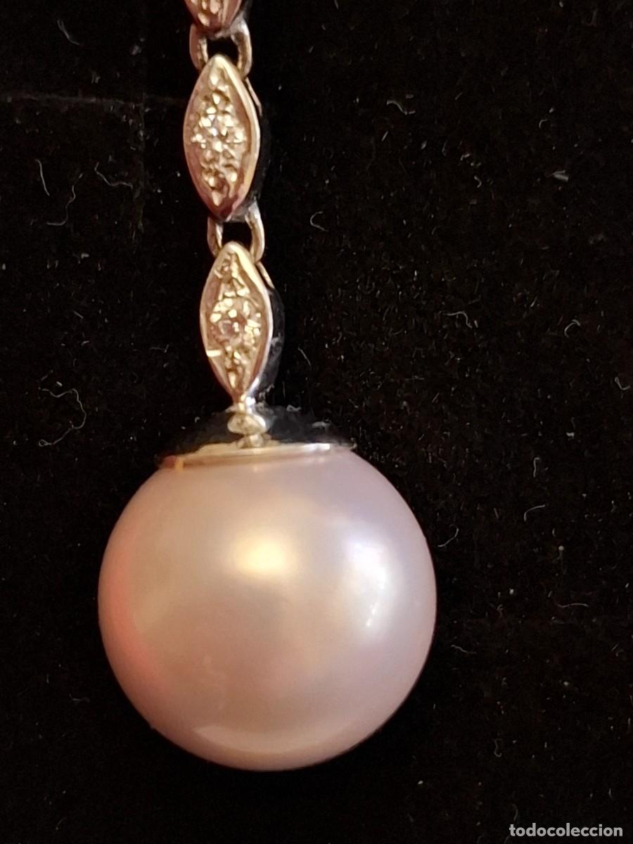 Joyeria: LUJOSOS PENDIENTES ORO BLANCO DE 18 QUILATES - Foto 3