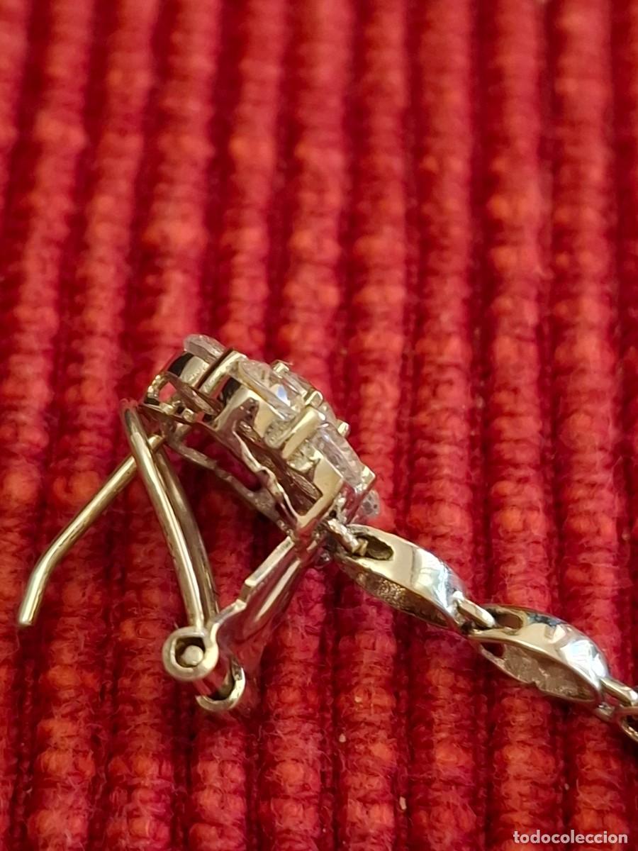 Joyeria: LUJOSOS PENDIENTES ORO BLANCO DE 18 QUILATES - Foto 5