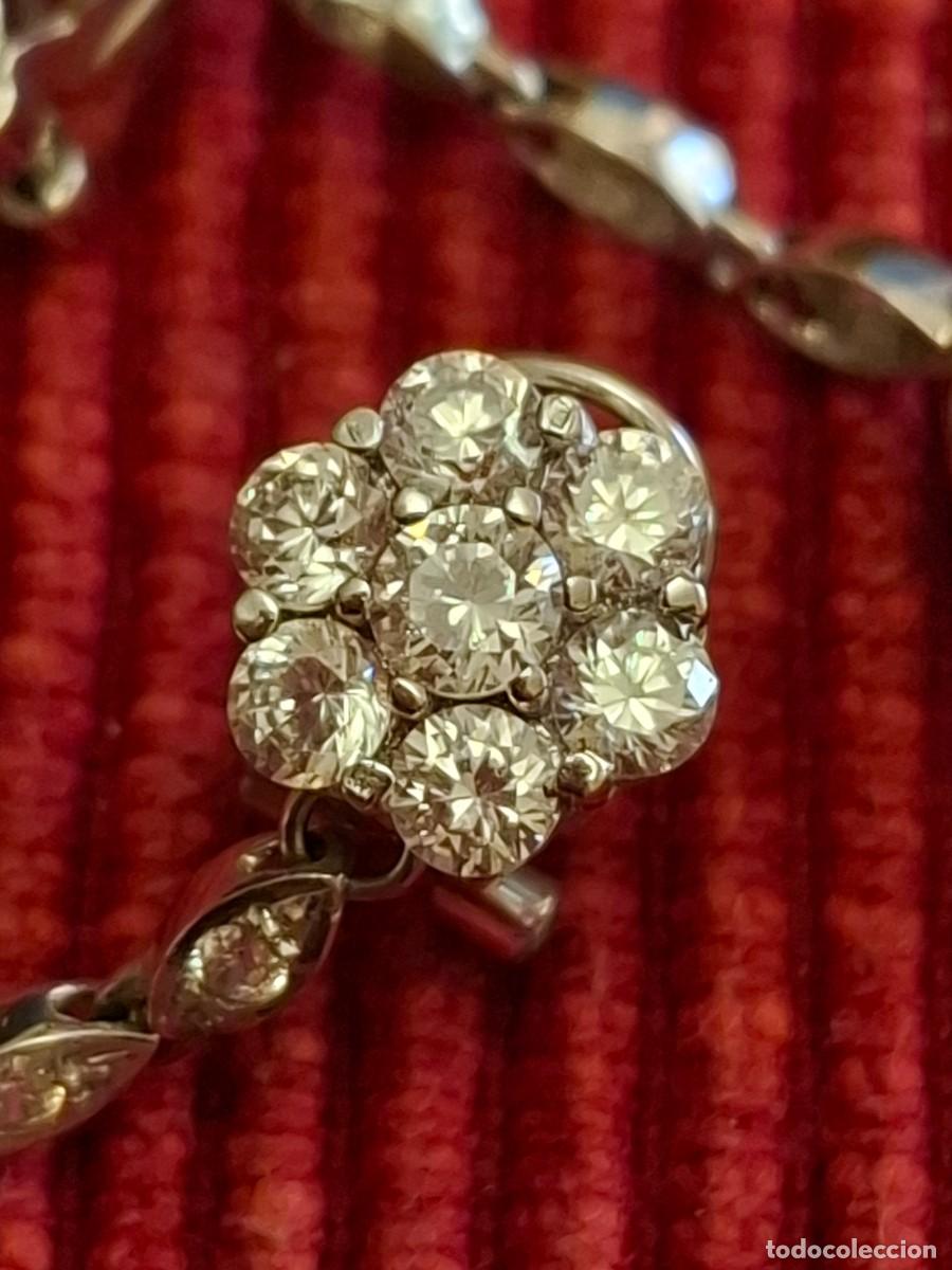 Joyeria: LUJOSOS PENDIENTES ORO BLANCO DE 18 QUILATES - Foto 8