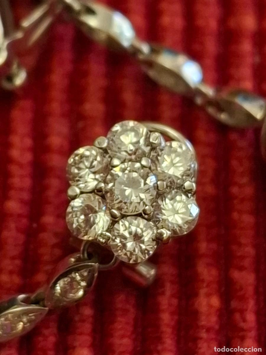 Joyeria: LUJOSOS PENDIENTES ORO BLANCO DE 18 QUILATES - Foto 9