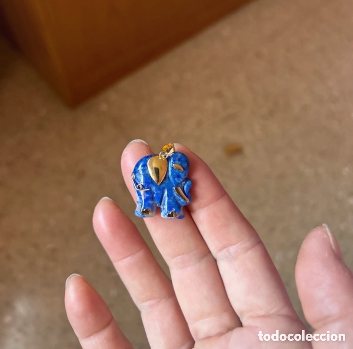 Joyeria: Colgante elefante lapisl&aacute;zuli - Foto 2