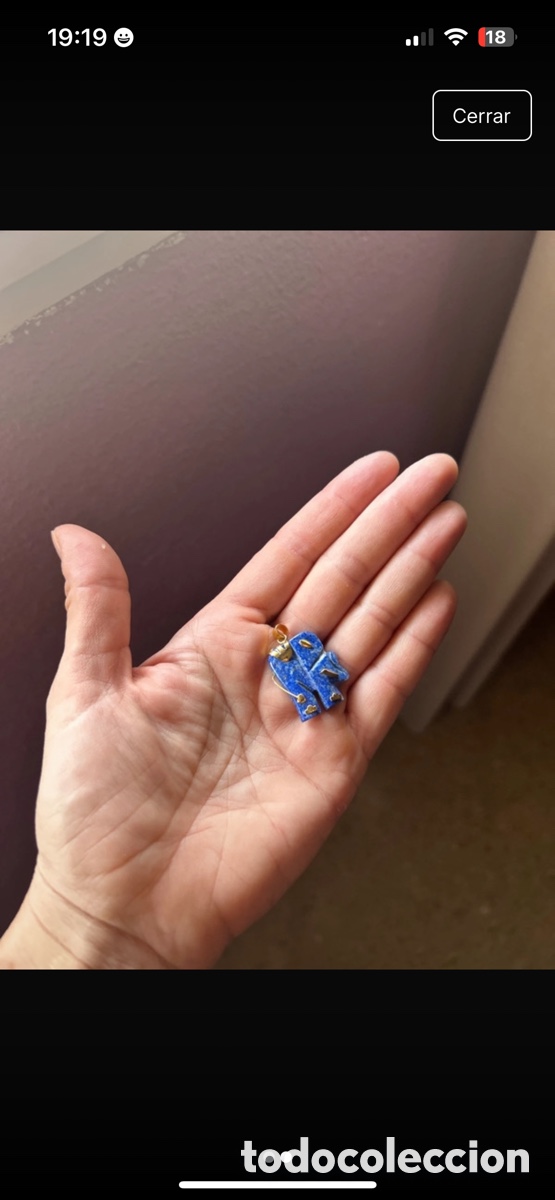 Joyeria: Colgante de elefante de lapisl&aacute;zuli - Foto 2