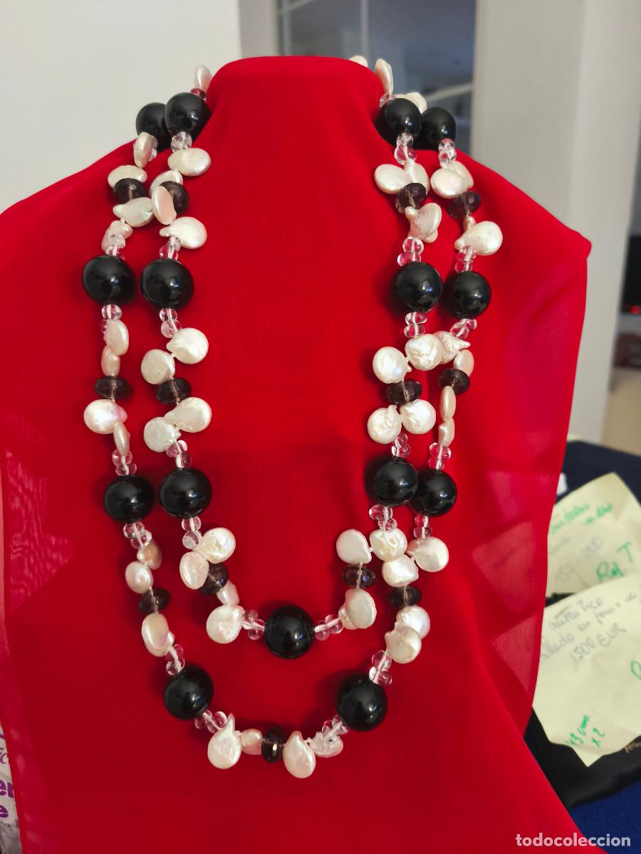 Joyeria: GRAN COLLAR DE ONIX Y PERLAS BARROCAS - 125 CMS. REF. W - Foto 1