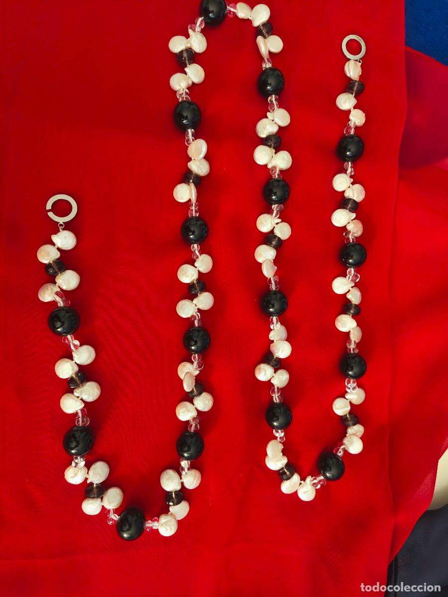 Joyeria: GRAN COLLAR DE ONIX Y PERLAS BARROCAS - 125 CMS. REF. W - Foto 3