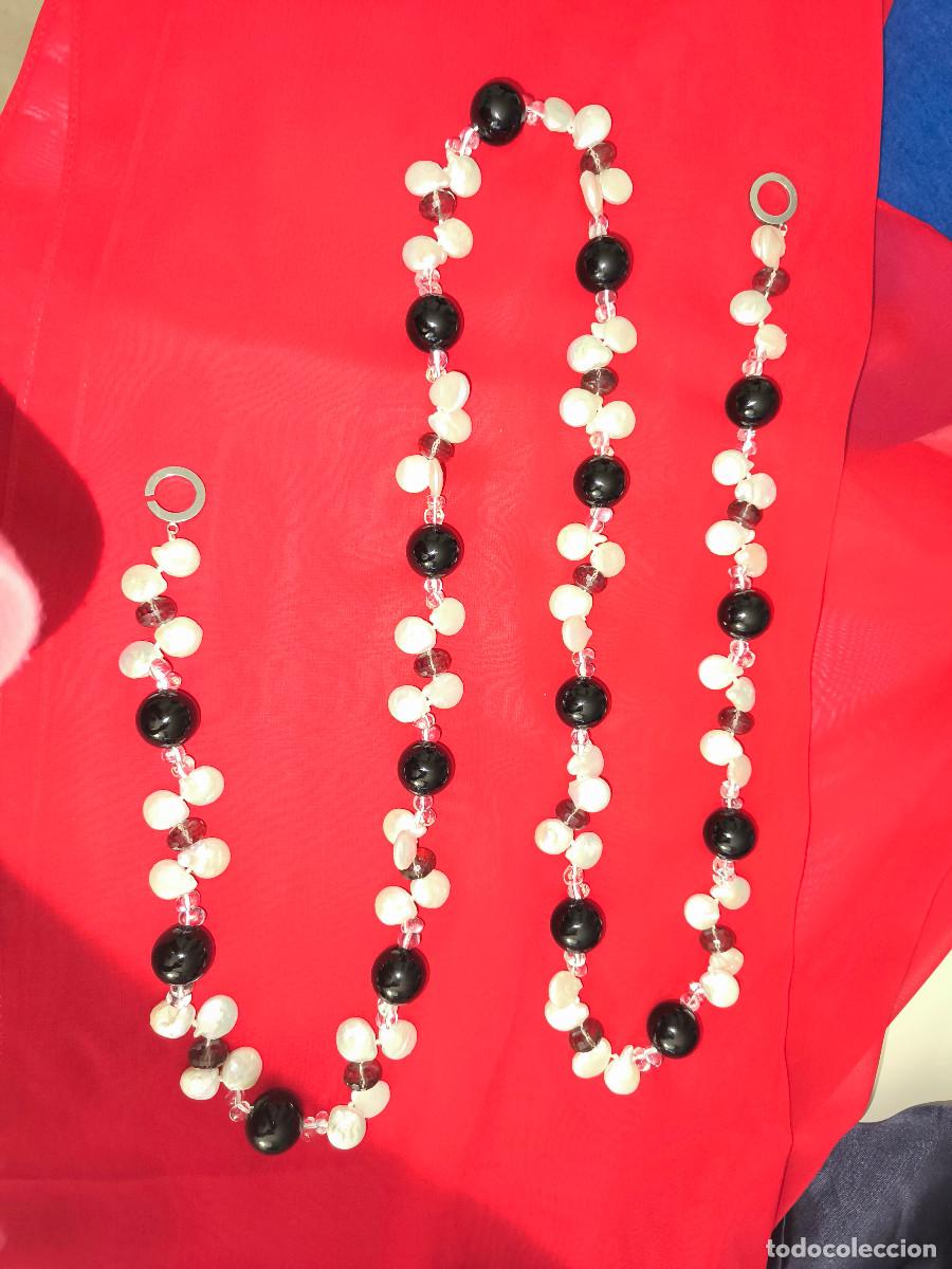 Joyeria: GRAN COLLAR DE ONIX Y PERLAS BARROCAS - 125 CMS. REF. W - Foto 4