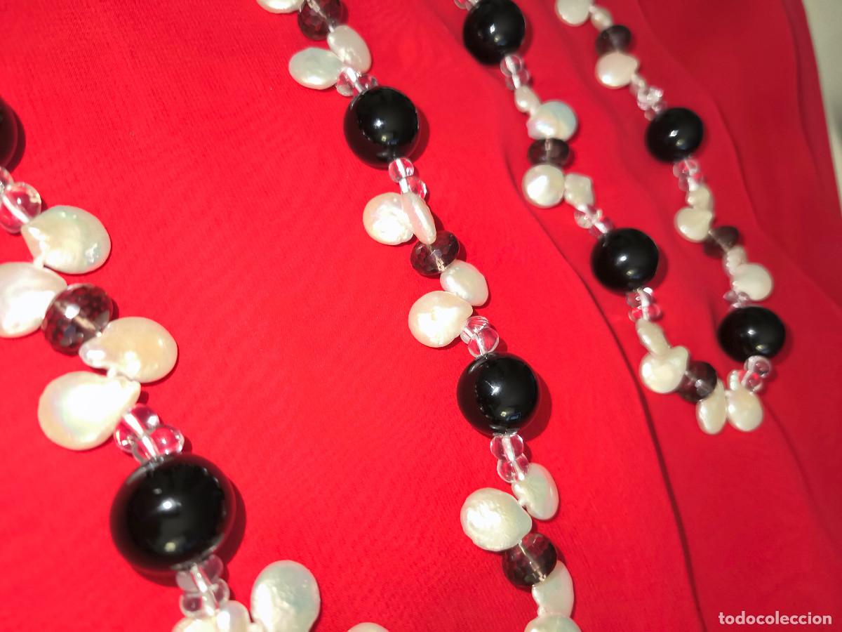 Joyeria: GRAN COLLAR DE ONIX Y PERLAS BARROCAS - 125 CMS. REF. W - Foto 5