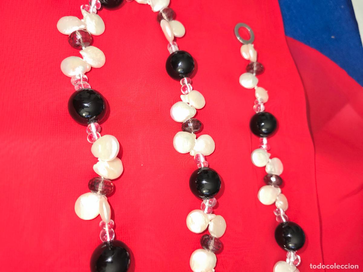 Joyeria: GRAN COLLAR DE ONIX Y PERLAS BARROCAS - 125 CMS. REF. W - Foto 6