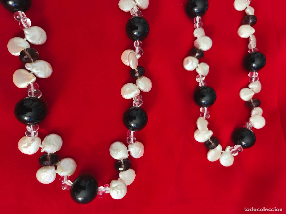 Joyeria: GRAN COLLAR DE ONIX Y PERLAS BARROCAS - 125 CMS. REF. W - Foto 8