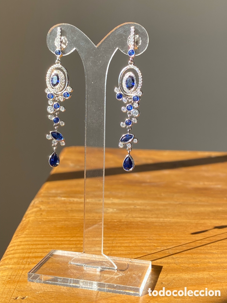 Joyeria: Pendientes largos plata y circonitas - Foto 2
