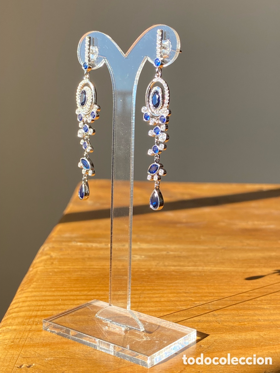 Joyeria: Pendientes largos plata y circonitas - Foto 3