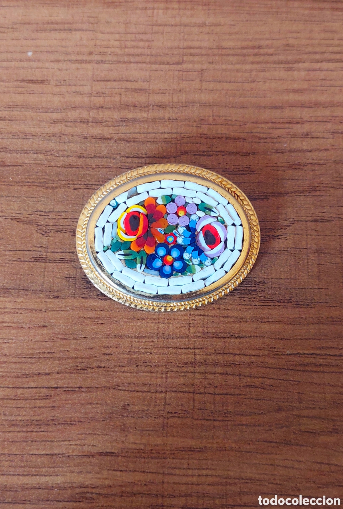Joyeria: Vintage micromosaic broche - Foto 2