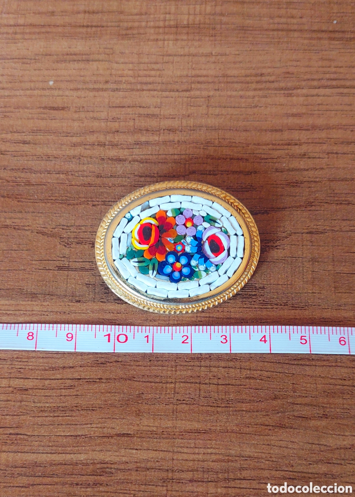 Joyeria: Vintage micromosaic broche - Foto 5