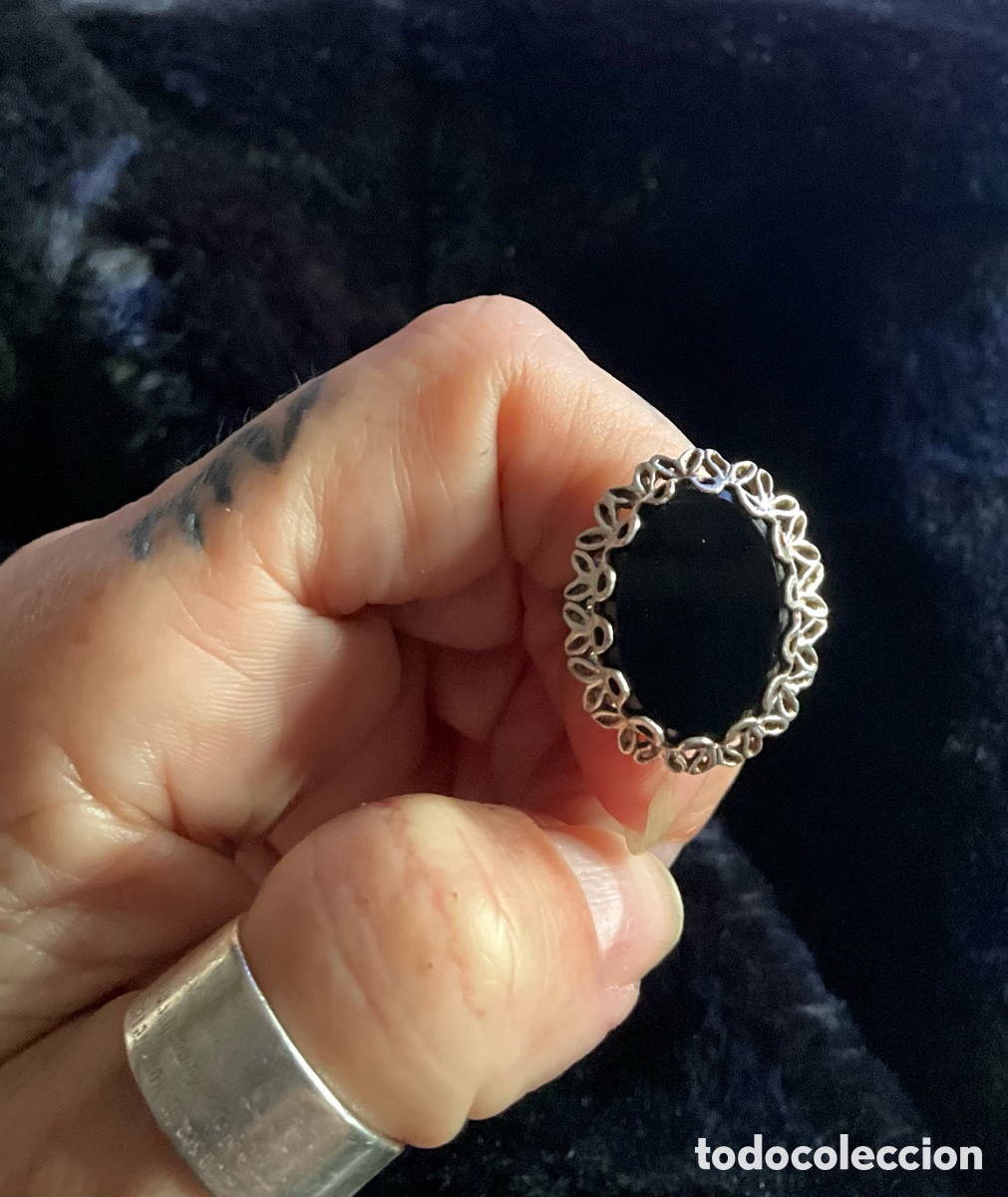 Joyeria: Anillo vintage plata y &oacute;nix - Foto 1