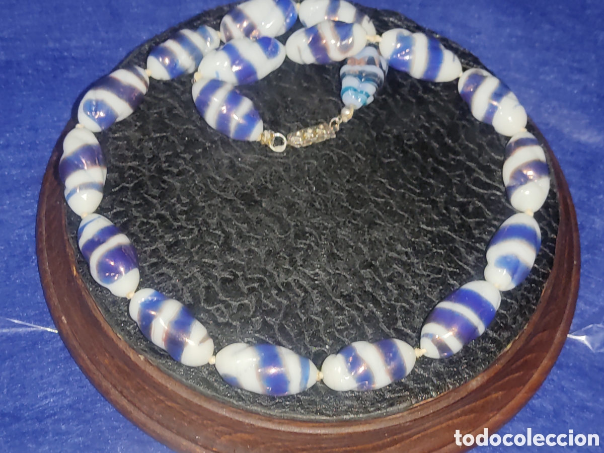 Joyeria: Collar de cristal de Murano o opalina,hermosas cuentas. - Foto 2