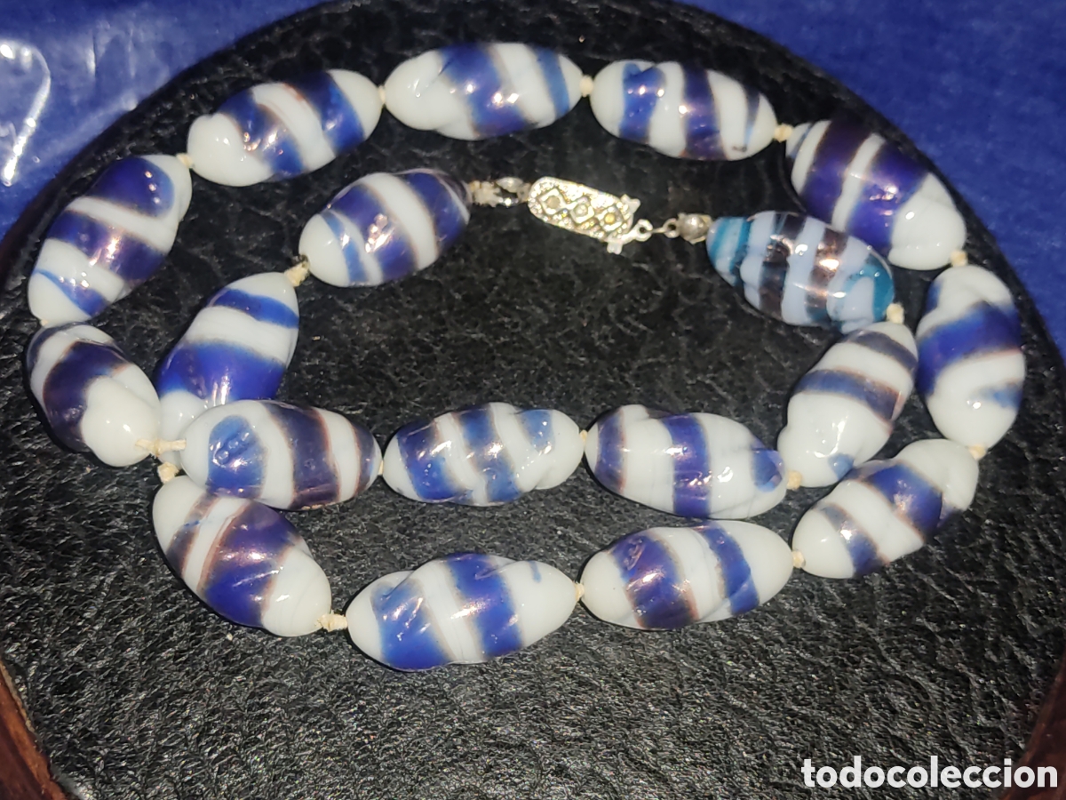 Joyeria: Collar de cristal de Murano o opalina,hermosas cuentas. - Foto 8