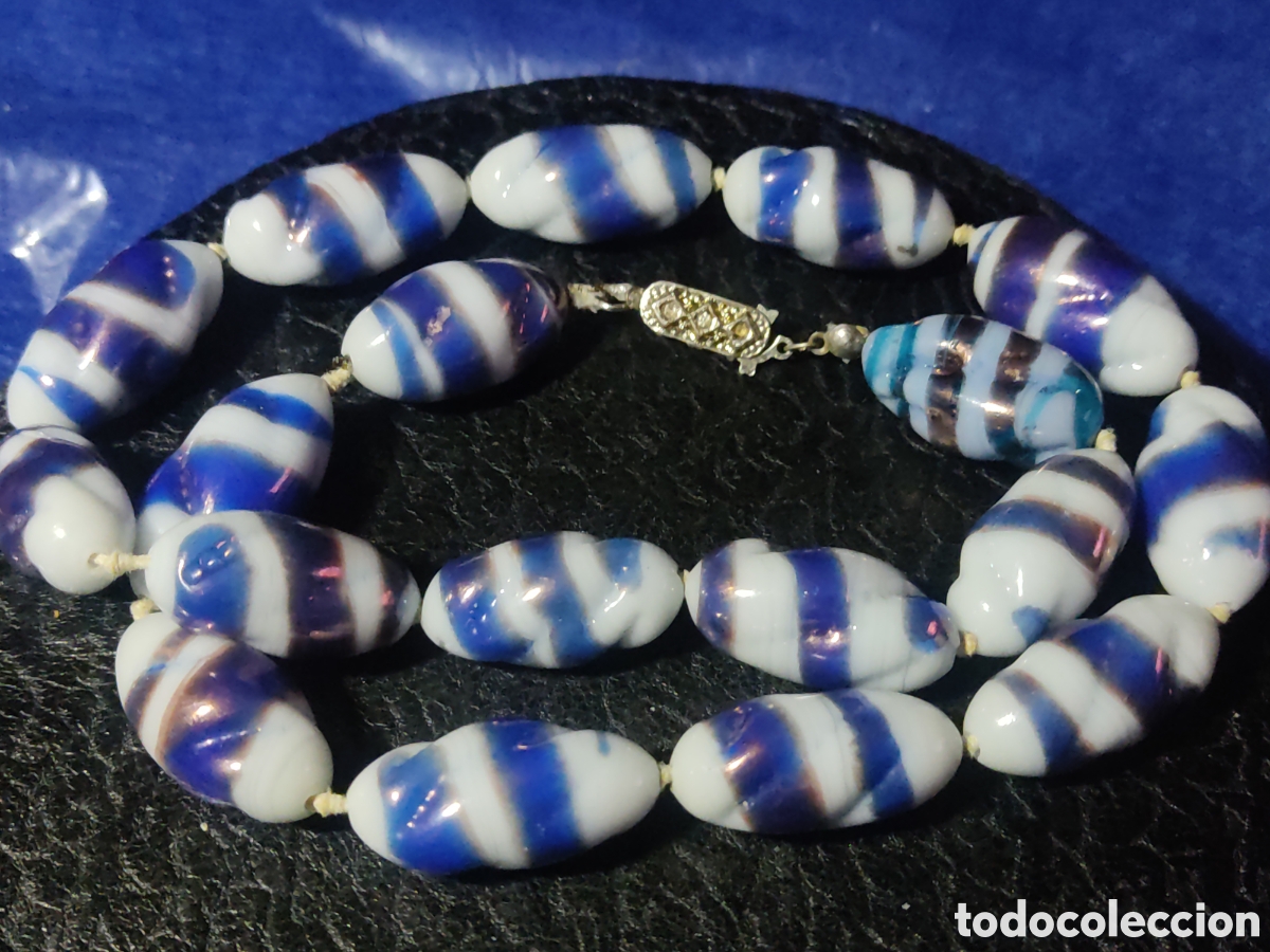 Joyeria: Collar de cristal de Murano o opalina,hermosas cuentas. - Foto 9