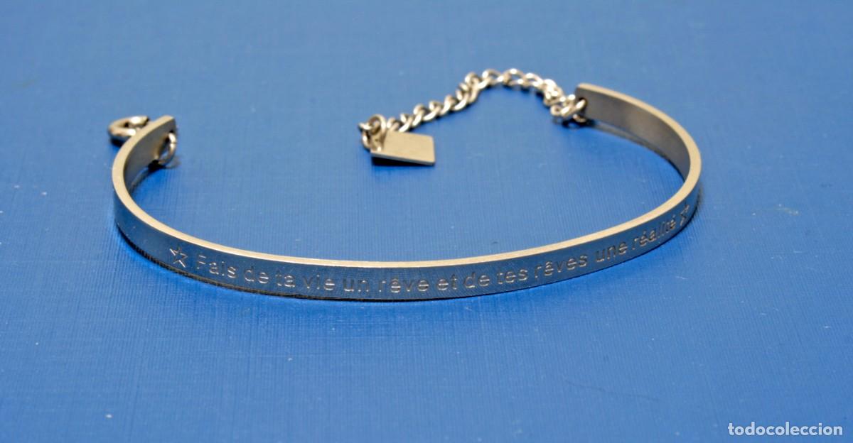 Joyeria: PULSERA PARA NI&Ntilde;A CON FRASE EN FRANC&Eacute;S, COMO NUEVA - Foto 1