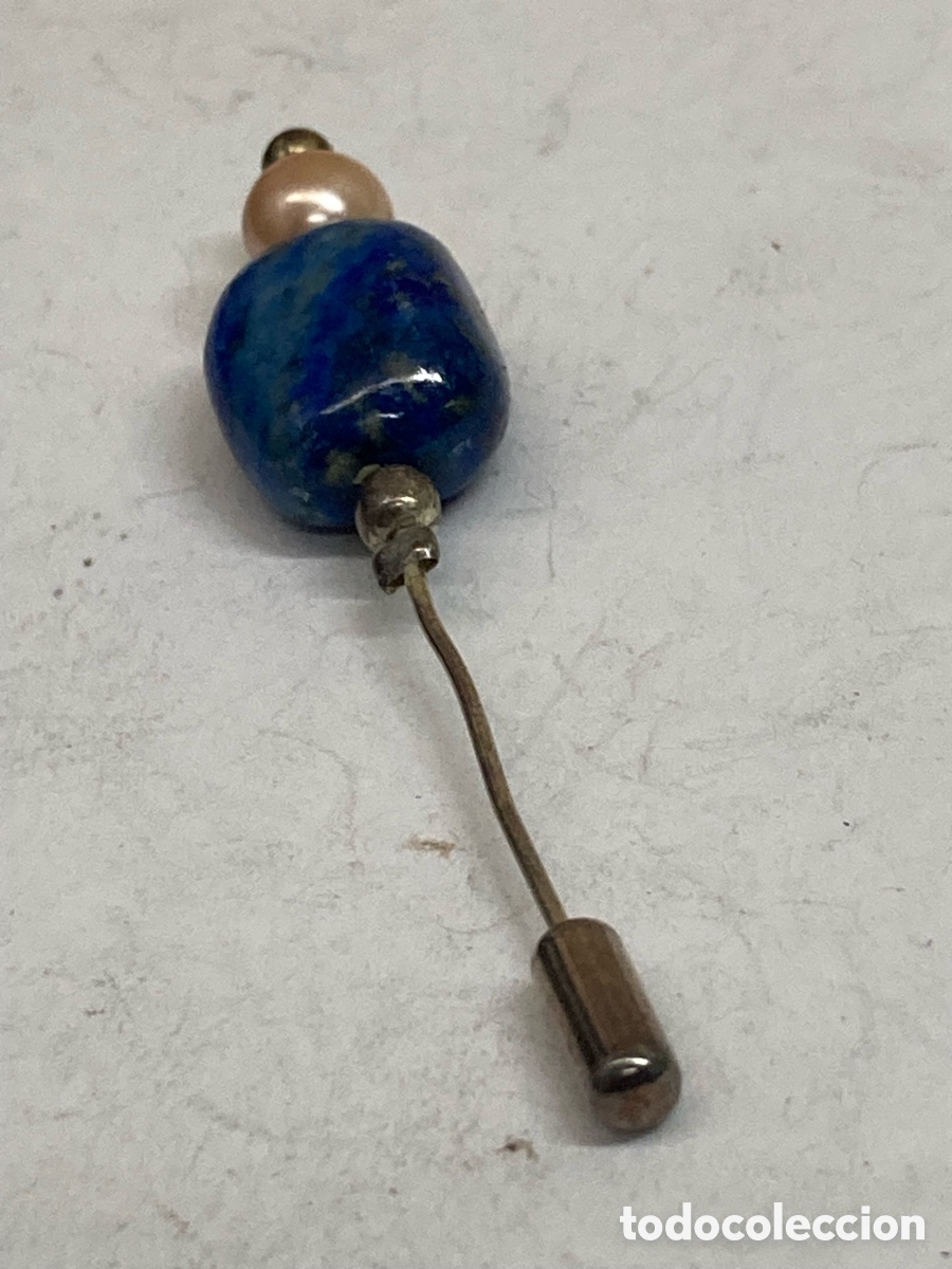 Joyeria: Broche de plata piedra lapisl&aacute;zuli B152 - Foto 1