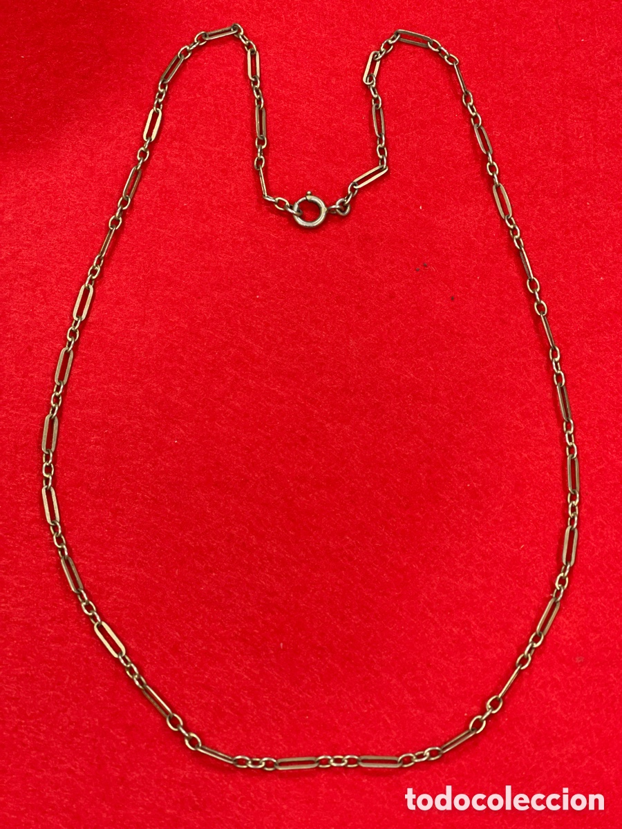 Joyeria: Cadena en plata de ley sobredorada. Gran tama&ntilde;o. - Foto 1