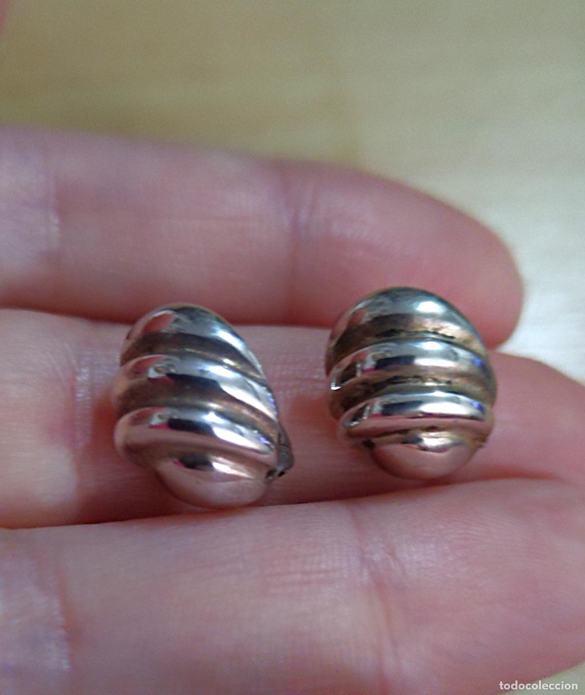 Joyeria: Pendientes de plata de ley, cierre de pala. - Foto 1