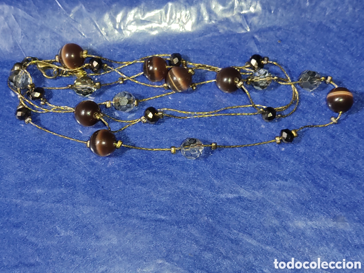 Joyeria: Collar largo de n&aacute;car y cristal facetado. - Foto 3