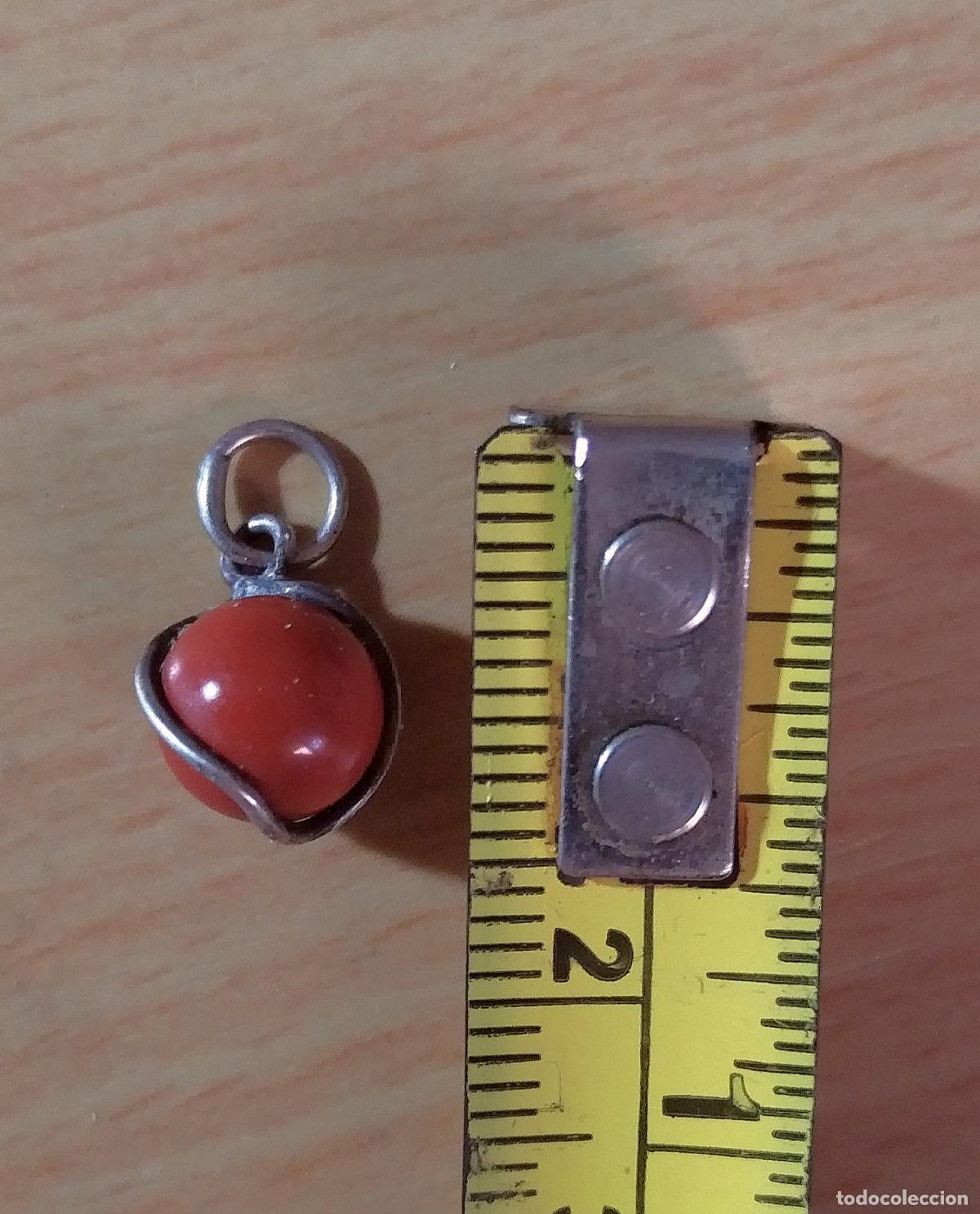 Joyeria: Colgante de plata con piedra roja. - Foto 3