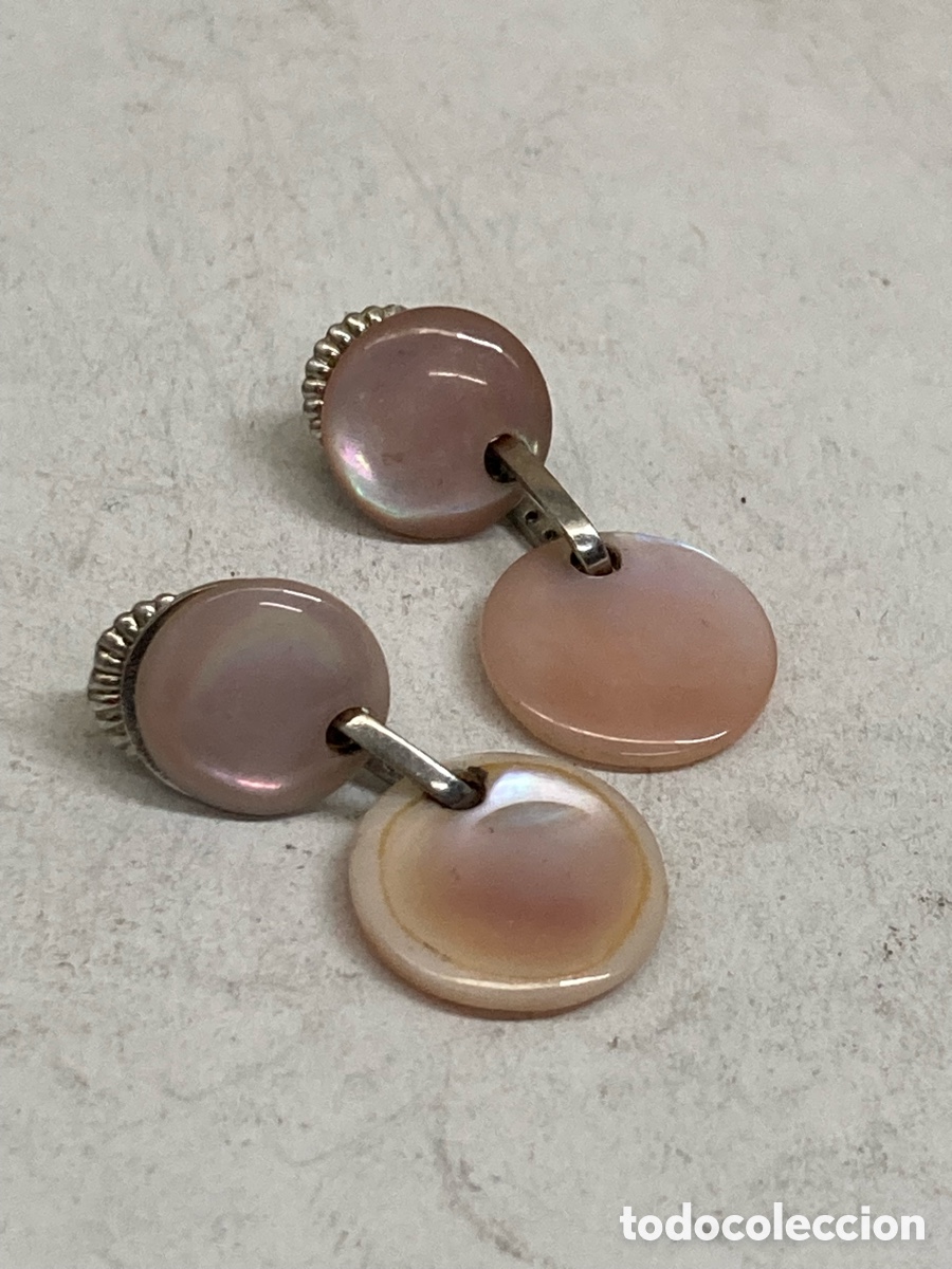 Joyeria: Pendientes de plata y n&aacute;car P266 - Foto 1