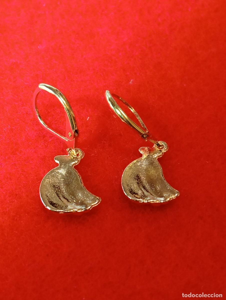Joyeria: BONITOS PENDIENTES DE ORO Y FRUTA ESMALTADA (SIN USAR) - Foto 2