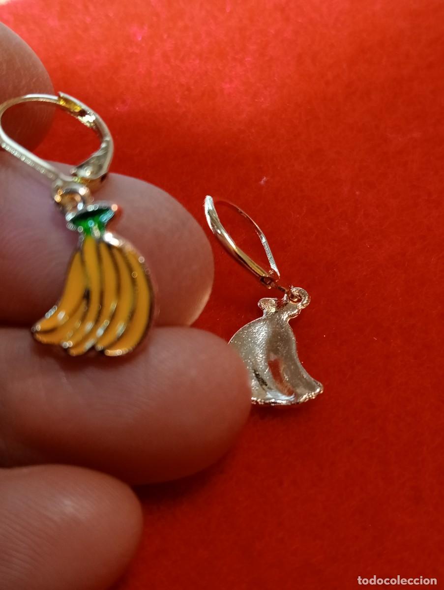Joyeria: BONITOS PENDIENTES DE ORO Y FRUTA ESMALTADA (SIN USAR) - Foto 3