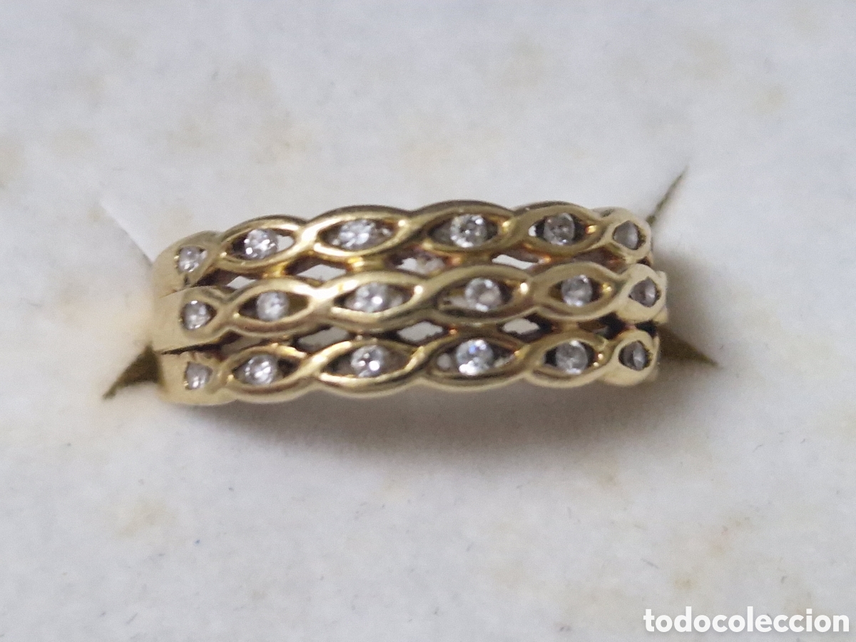 Joyeria: ANILLO DE ORO 18 K CON CIRCONITAS - Foto 2