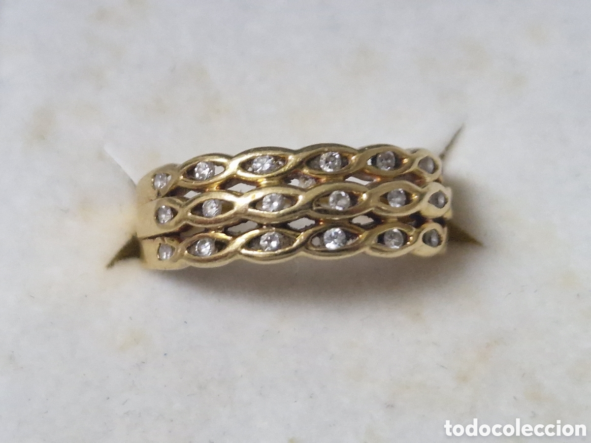 Joyeria: ANILLO DE ORO 18 K CON CIRCONITAS - Foto 1