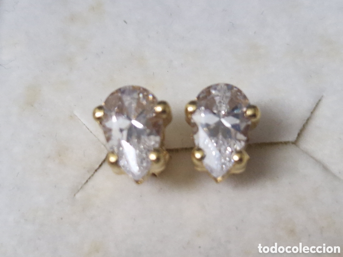 Joyeria: PENDIENTES ORO 28 K Y CIRCONES - Foto 2