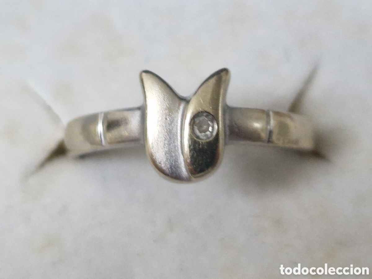 Joyeria: BONITO ANILLO ORO BLANCO 18 K Y DIAMANTE - Foto 2