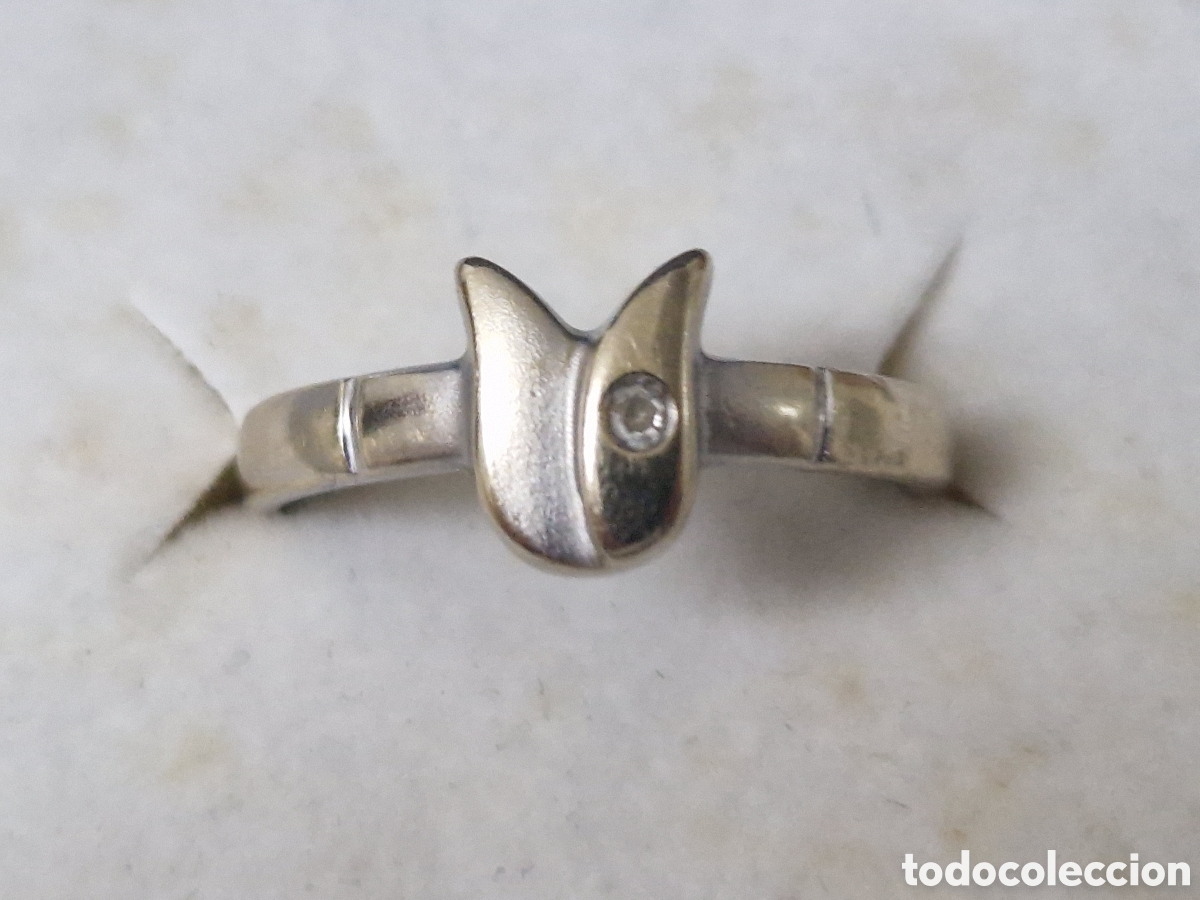 Joyeria: BONITO ANILLO ORO BLANCO 18 K Y DIAMANTE - Foto 4