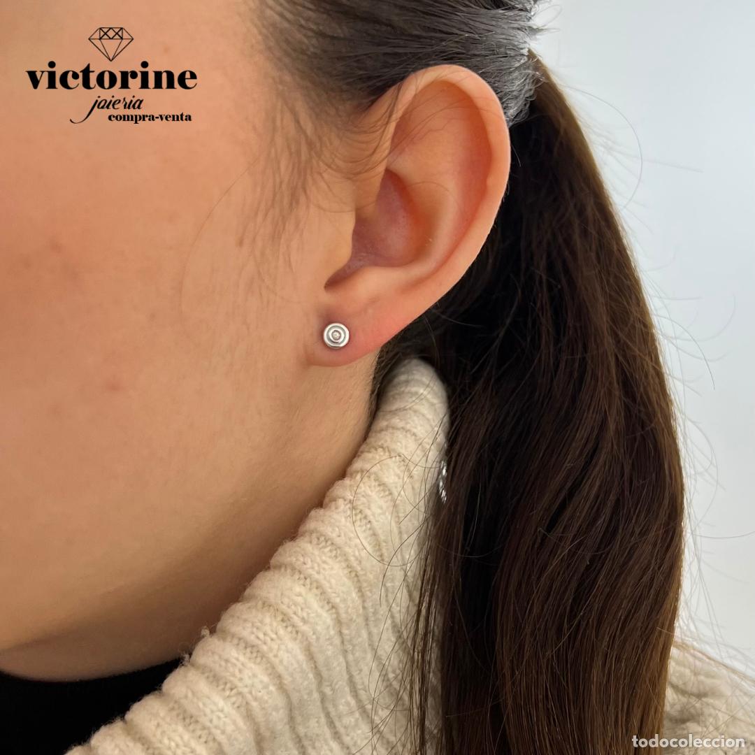 Joyeria: Pendientes con diamantes. Oro blanco 18k. - Foto 1