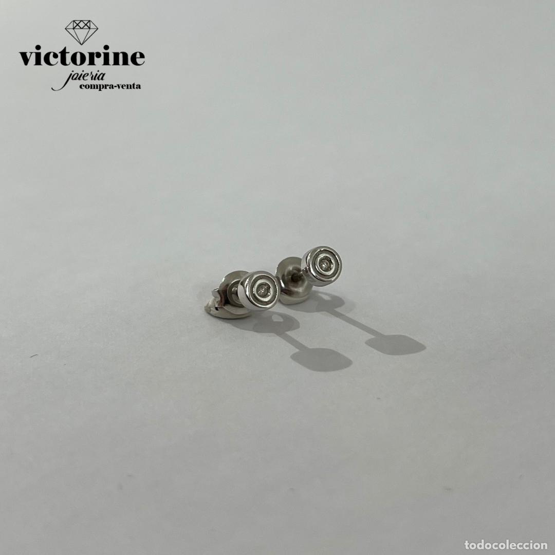Joyeria: Pendientes con diamantes. Oro blanco 18k. - Foto 3