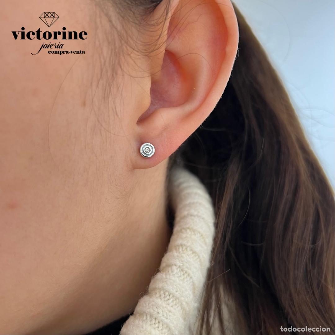Joyeria: Pendientes con diamantes. Oro blanco 18k. - Foto 4