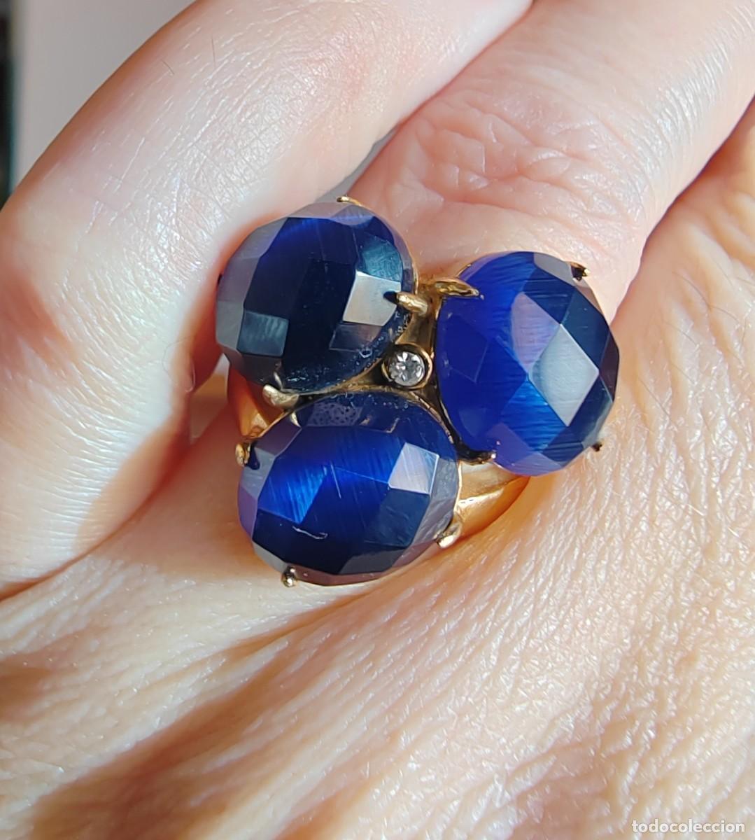 Joyeria: Anillo con Ojos de Gato y Circonitas - Foto 1