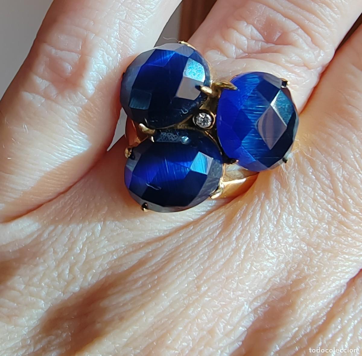 Joyeria: Anillo con Ojos de Gato y Circonitas - Foto 3