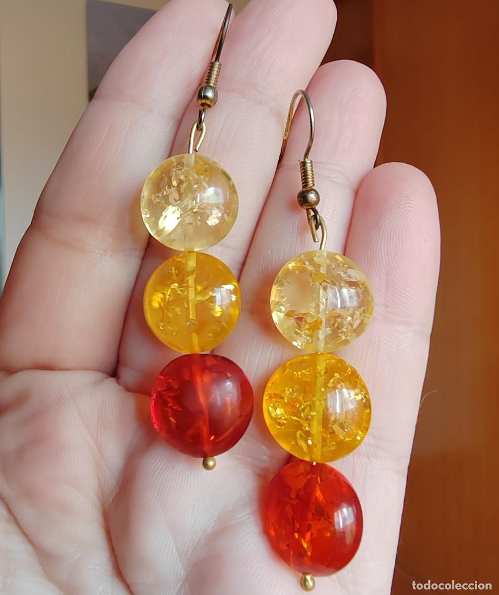 Joyeria: Pendientes Vintage de Falso &Aacute;mbar - Foto 1