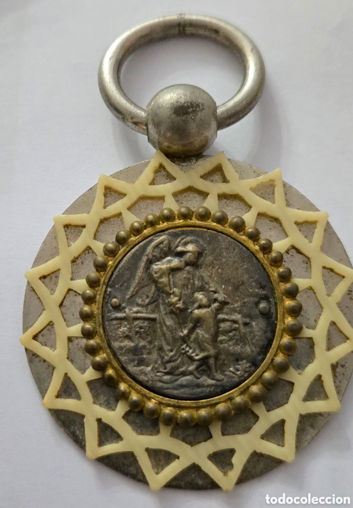 Joyeria: Colgante antiguo del Angel de la Guarda - Foto 2