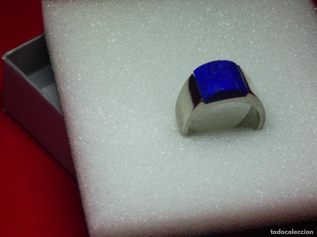 Joyeria: Anillo acero,con lapislazuli. - Foto 1
