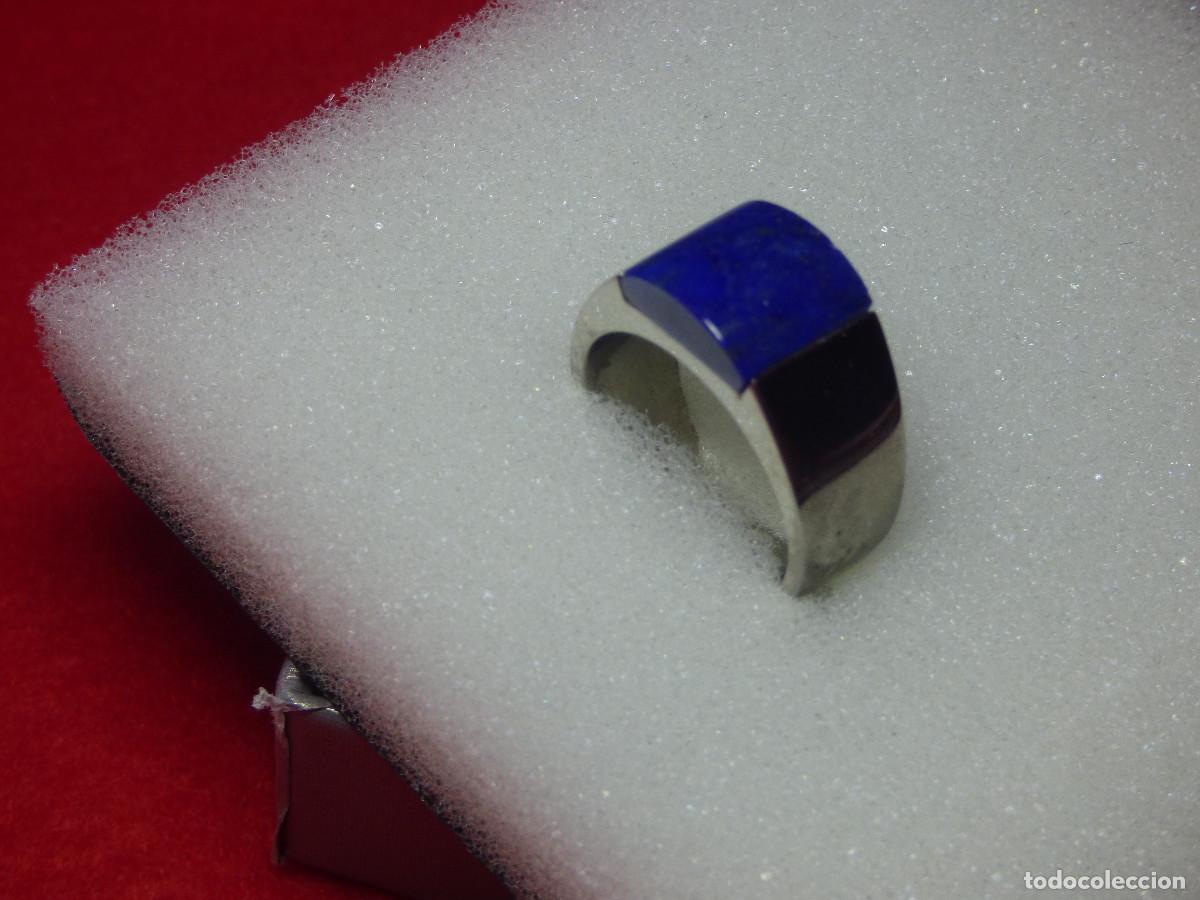 Joyeria: Anillo acero,con lapislazuli. - Foto 3