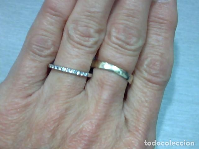 Joyeria: anillo oro blanco 18 kts y diamantes - Foto 2